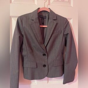 Banana Republic Charcoal Pinstripe Stretch Blazer Size 2